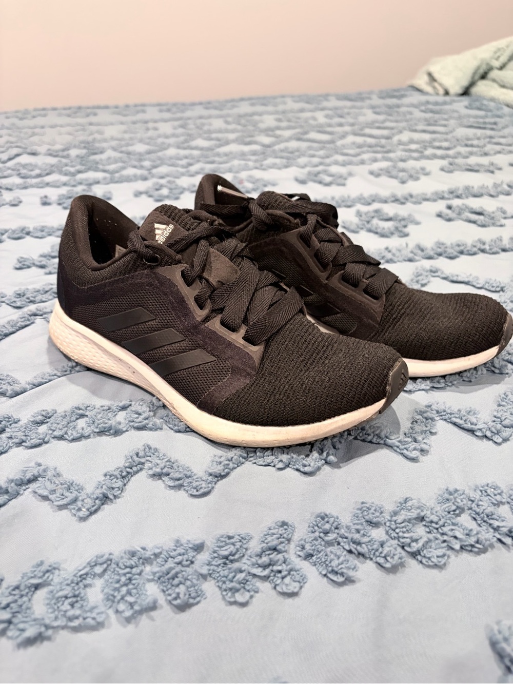 Adidas Edge Lux 7.5 Black Running Sneakers Athletic Shoes